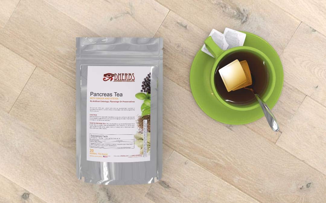 Organic Herbal Pancreas Cleanse Tea with Juniper, Fenugreek & Gymnema - 20 Tea Bags for Blood Sugar Support & Detox - Perfect for Daily Wellness & After-Meal Digestion