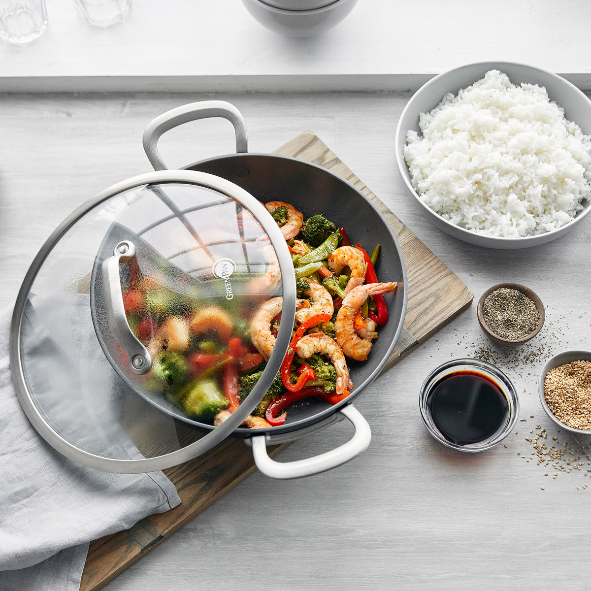 Nonstick Ceramic Everyday Pan with Lid - 11 Inch Skillet for Healthy Cooking, Frying & Sauteing | Oven & Dishwasher Safe | Perfect for Home & Restaurant Use