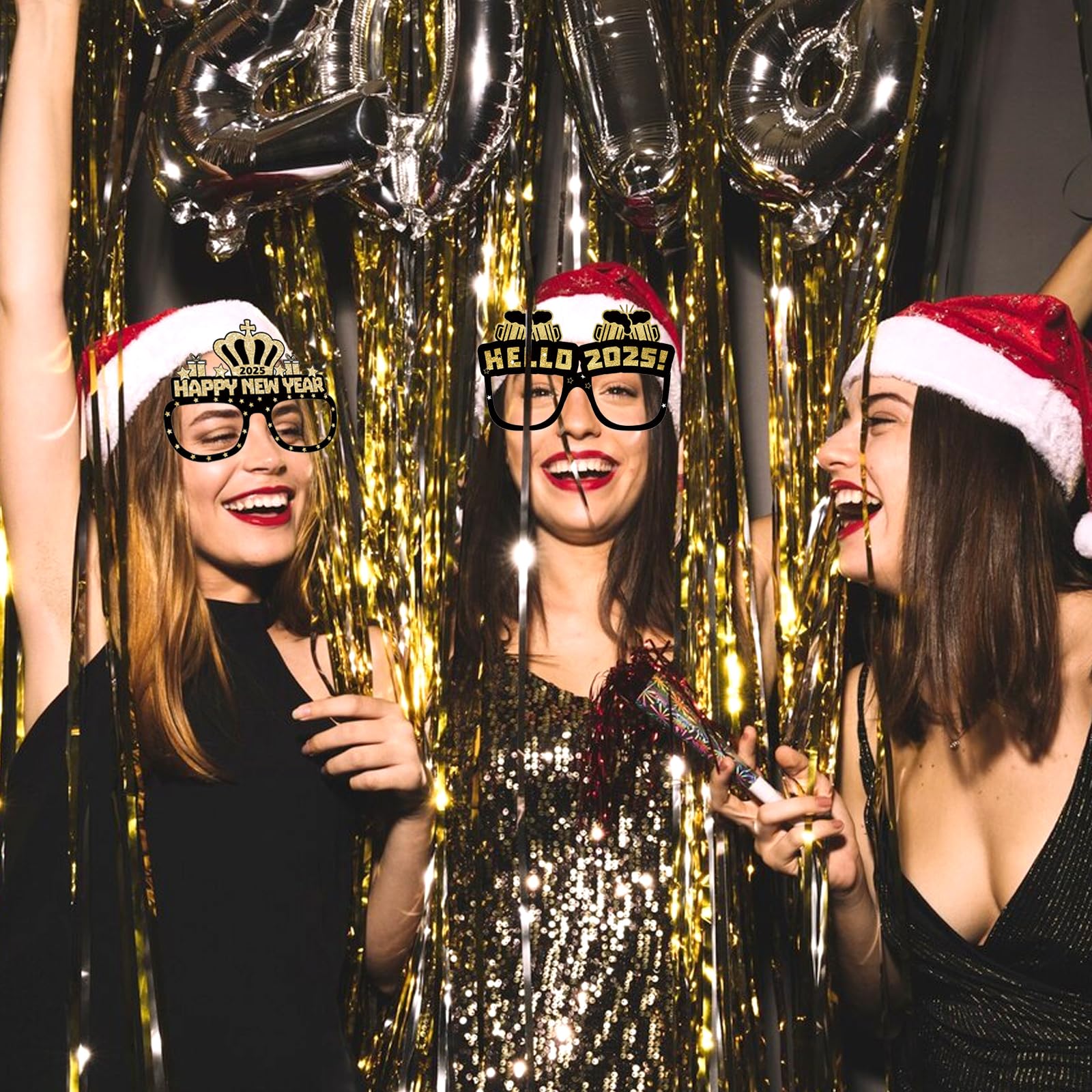 2025 New Year's Eve Glasses - 12Pcs Happy New Year Party Decorations & Eyewear Props for NYE Celebrations, Adult Party Favors & Dress Up Accessories - Perfect for Countdown Parties, Themed Events and Festive Gatherings