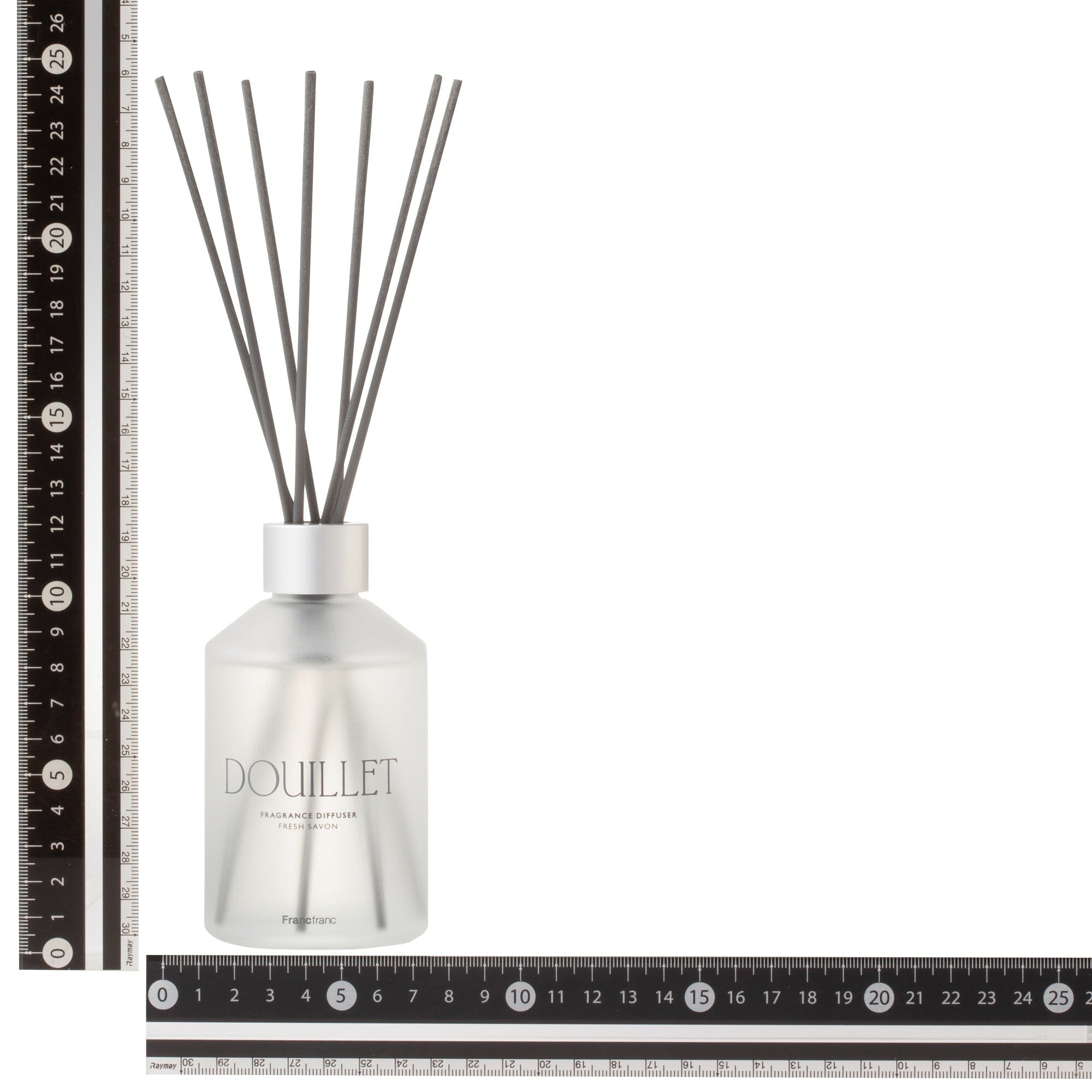 Douillet White Fragrance Diffuser with Fresh Savon Scent - Aromatherapy Essential Oil Reed Diffuser for Home, Office & Spa Relaxation