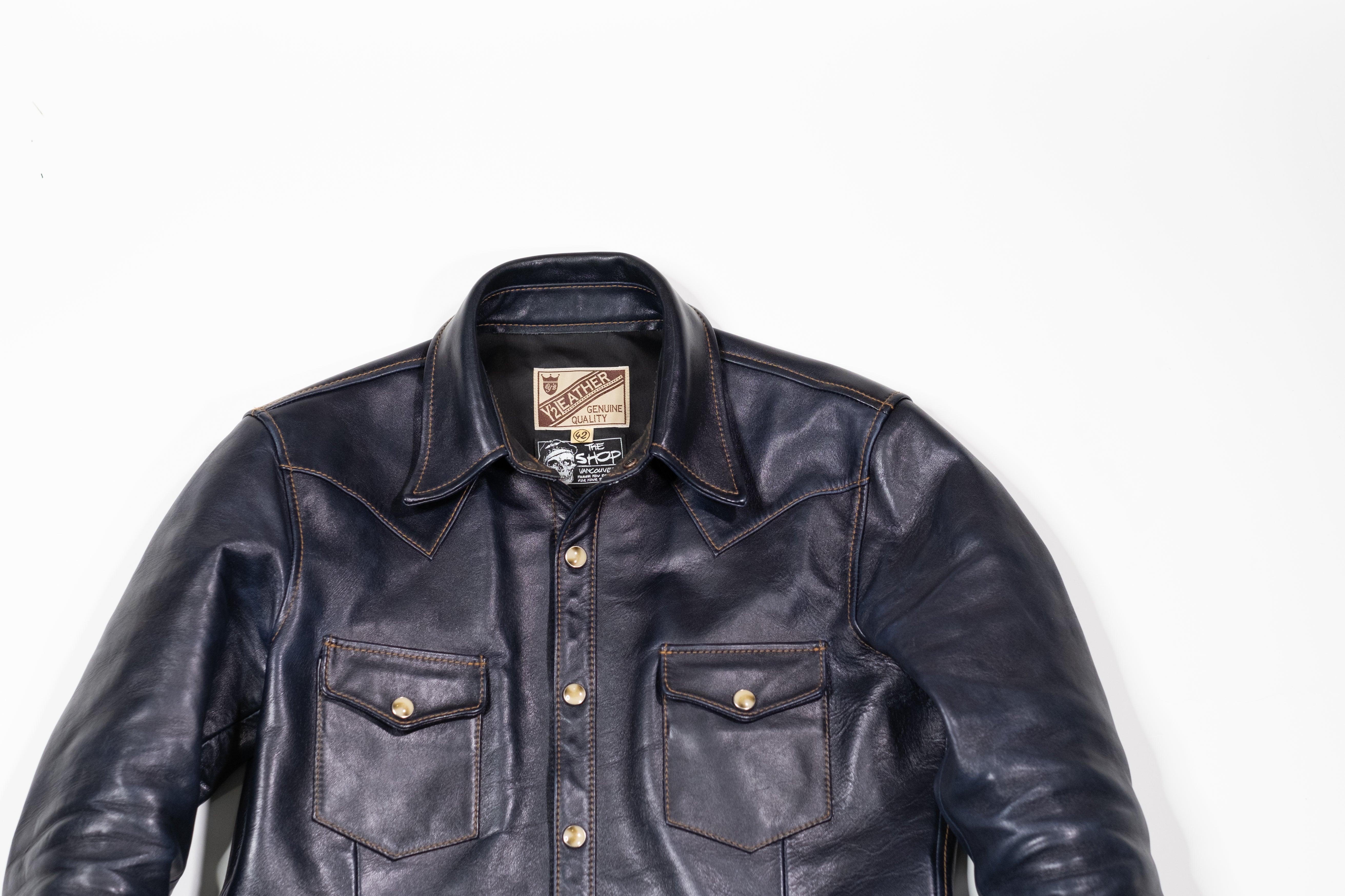 Premium Pablo Indigo Horse Hide Western Shirt - Authentic Cowboy Style for Men | Perfect for Rodeo, Country Music Festivals & Western Fashion