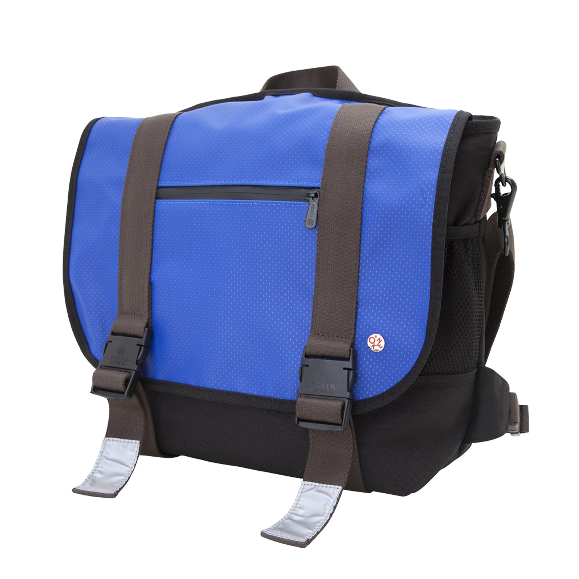 Lorimer Matte Vinyl Messenger Bag for Men & Women - Waterproof Royal Blue Crossbody Bag - Perfect for Work, Travel & Daily Commute