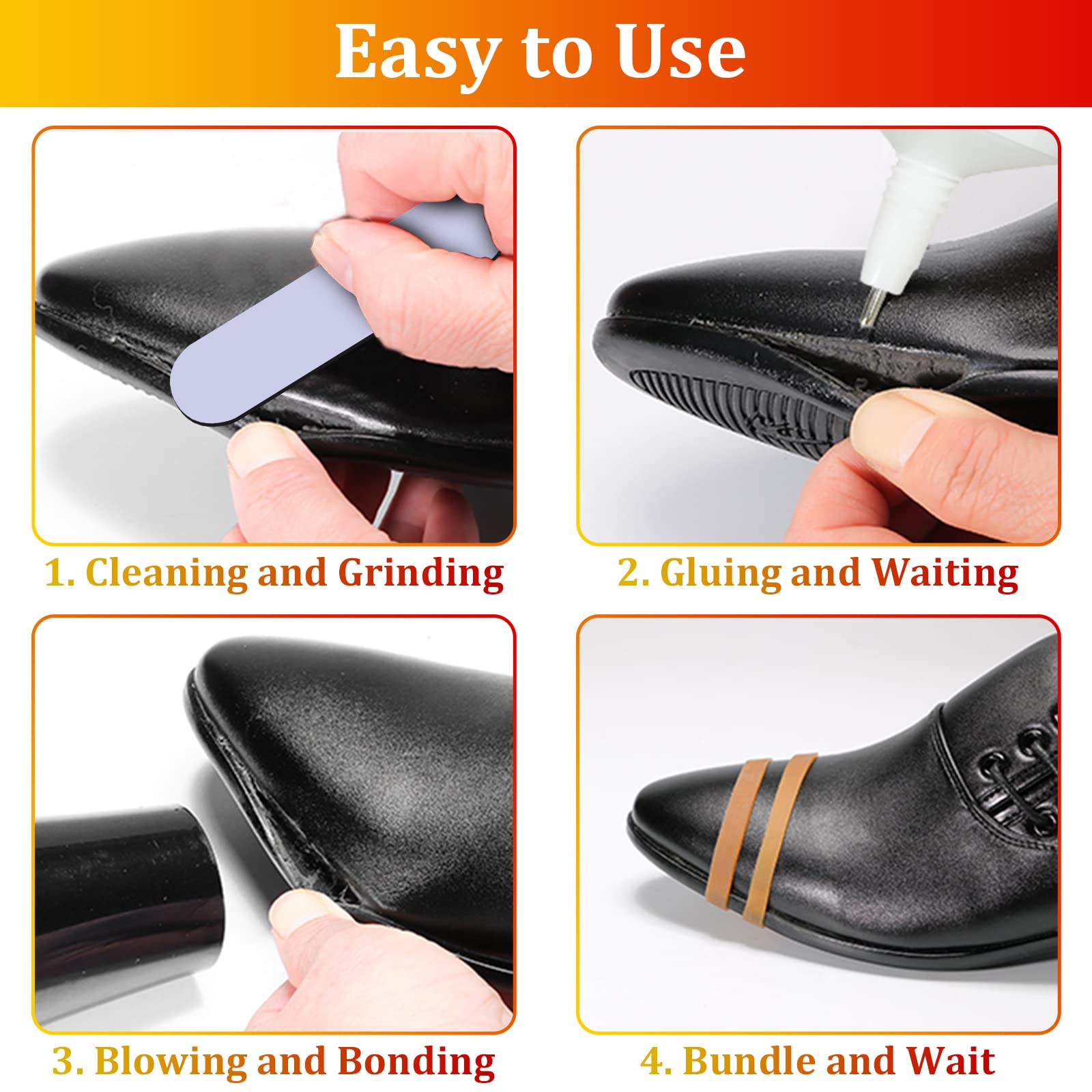 Best Transparent Shoe Glue for Sole Repair - Strong Adhesive for Shoes, Boots & Leather (60g) - Perfect for DIY Shoe Fixes, Boot Restoration & Leather Craft Projects