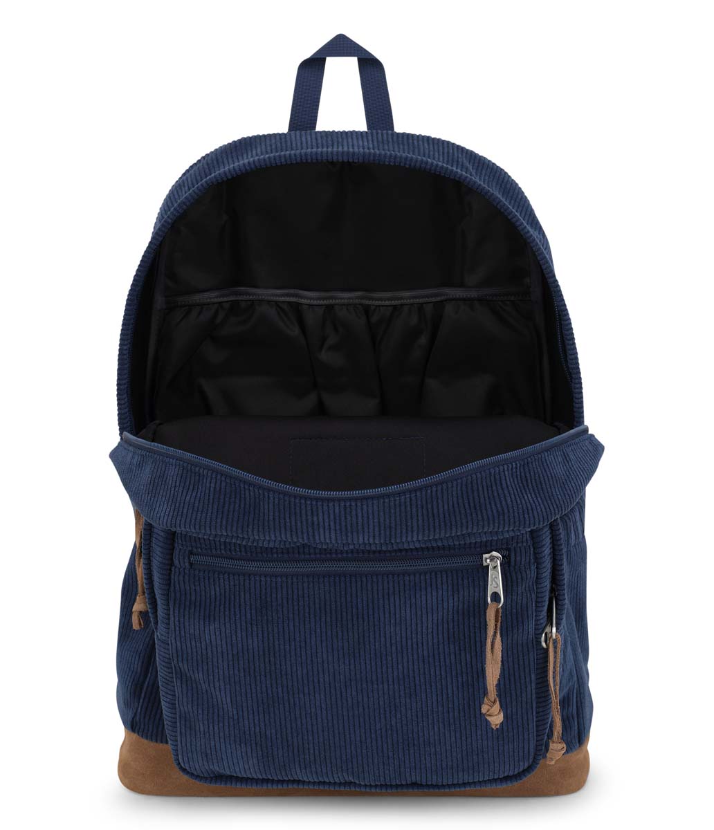JanSport Right Pack Expressions Backpack - Navy Corduroy, Lightweight Laptop Backpack for School, College & Travel, Durable Bookbag with Padded Shoulder Straps