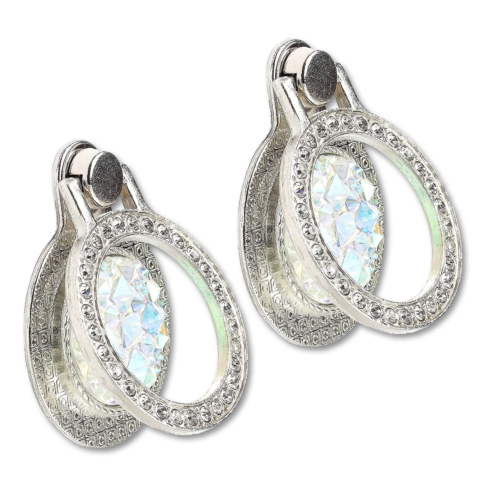 2-Pack Sparkling Rhinestone Phone Ring Holder - Bling Bling Glitter Phone Grip Stand with Artificial Diamonds for Cell Phones & Tablets | Perfect for Secure Grip While Texting, Watching Videos & Taking Selfies