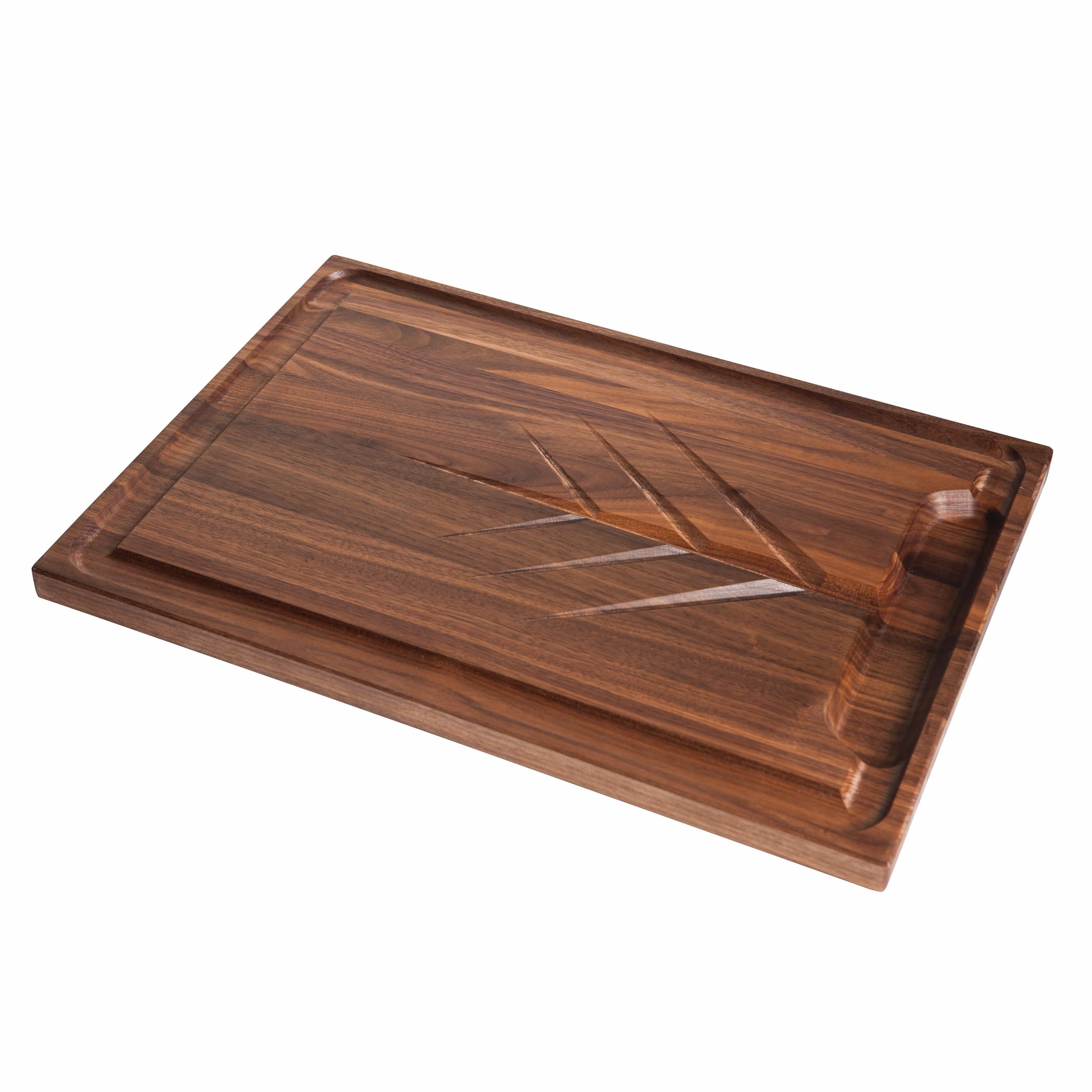 JK Adams Premium Walnut Wood Carving Board with Juice Grooves - 20x14 Inch Thick Butcher Block Cutting Board - Durable Hardwood Chopping Board for Kitchen & Holiday Dinners - Perfect for Meat, Cheese, Vegetables & Entertaining