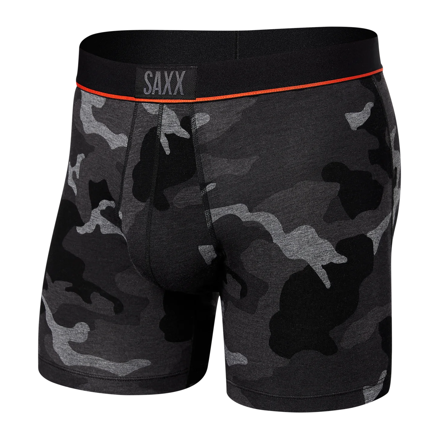 SAXX Vibe Super Soft Supersize Camo Boxer Briefs for Men - Black - Comfortable Underwear for All-Day Wear, Gym & Outdoor Activities
