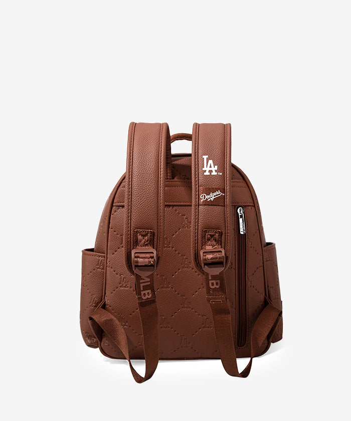 MLB Los Angeles Dodgers Genuine Leather Baseball Backpack for Men & Women - Perfect for Sports, School, Travel & Game Day
