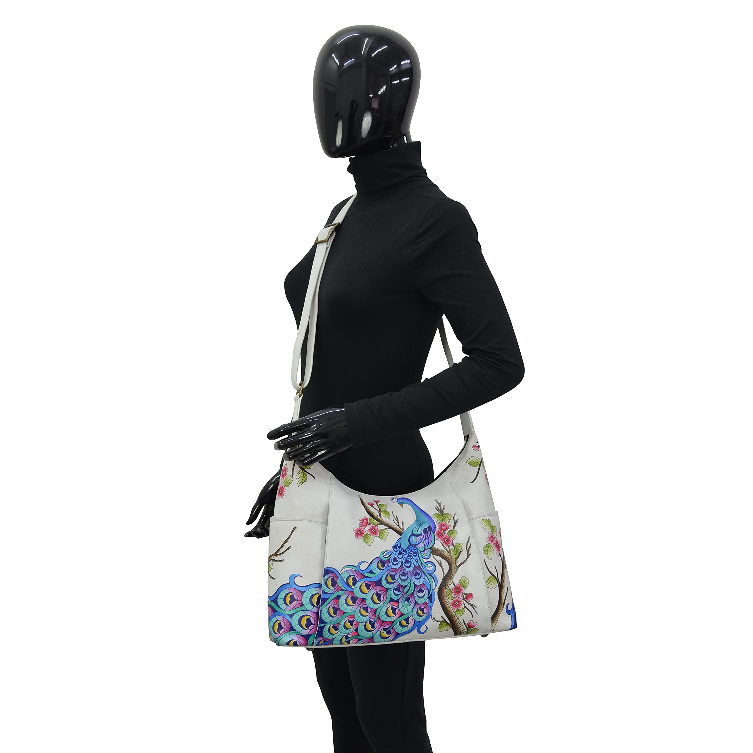 Anuschka Anna Women's Genuine Leather Large Hobo Shoulder Bag - Stylish Handbag for Work, Travel & Everyday Use