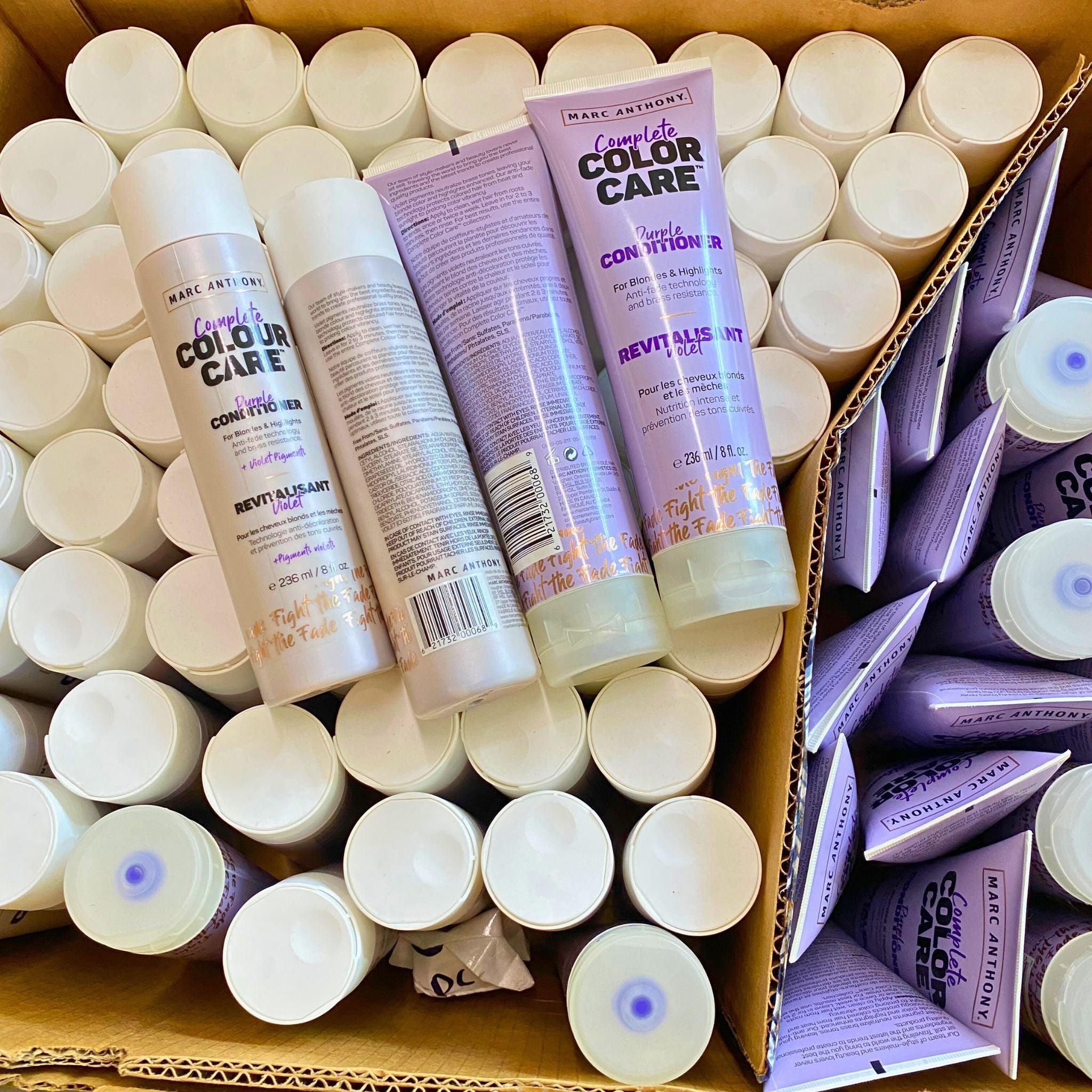 Marc Anthony Complete Color Care Purple Conditioner 8oz (50 Pack) - Toning & Hydrating for Blonde, Silver & Gray Hair - Salon Quality at Home