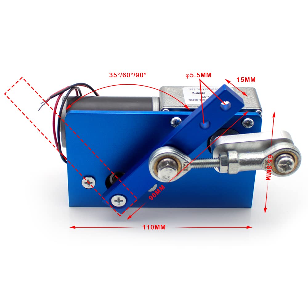 High Torque DIY Reciprocating Swing Motor - 160RPM Automatic Swinger Machine with 35/60/90 Degree Adjustable Angle - Metal Linear Mechanism for Robotics, Woodworking & Industrial Automation Projects