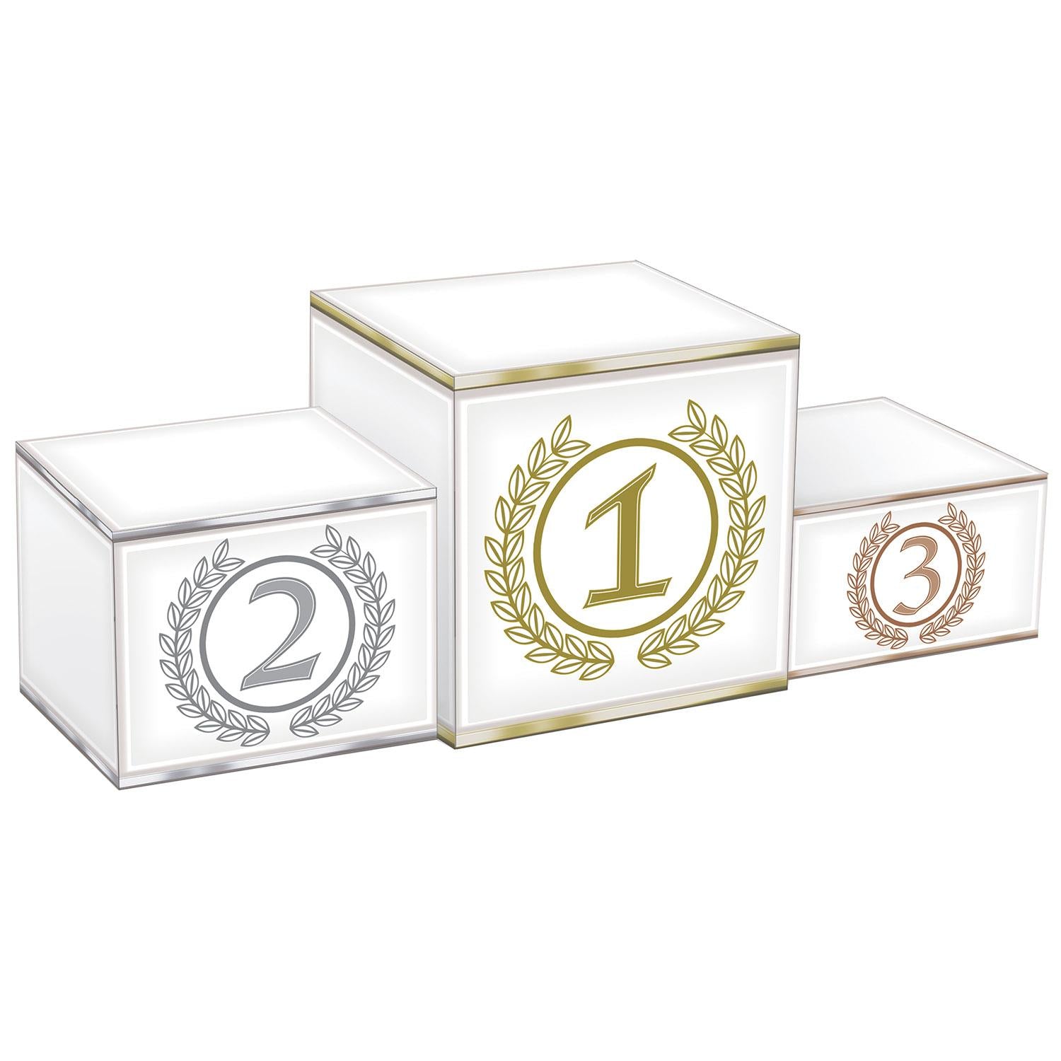 12 Pack Beistle 3D Podium Party Centerpieces - Bulk Party Decorations for Graduation, Birthday & Wedding Celebrations - Perfect for Table Decor, Photo Booths & Event Backdrops