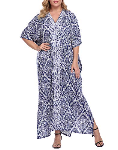 Navy Damask