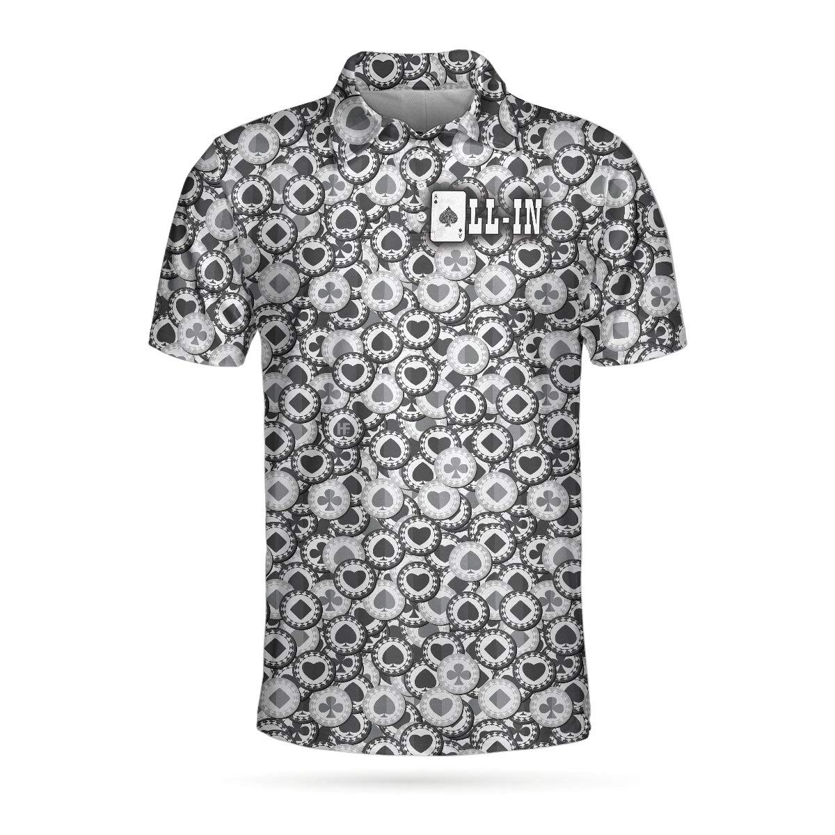 HYPERFAVOR Men's Smart Casino-Themed Polo Shirts - Breathable Short Sleeve Poker Shirt for Men | Perfect for Casino Nights, Poker Parties & Casual Wear