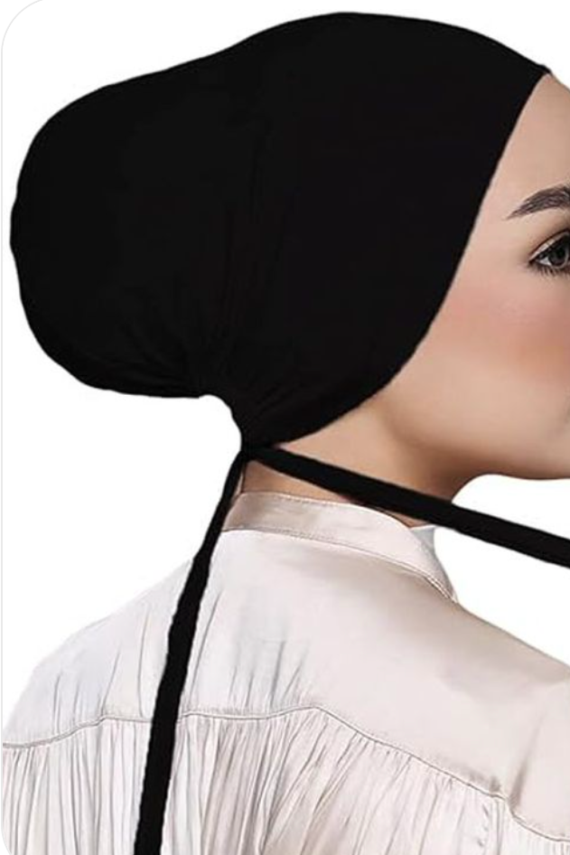 Full Head Cover Under Cap with Belt for Muslim Women - Modest Hijab Scarf for Prayer, Travel & Everyday Wear