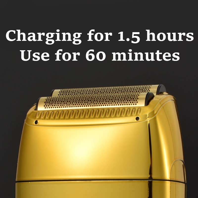 Professional Men's Electric Razor - Rechargeable USB Shaver with Metal Housing for Smooth Shaving, Gold | Perfect for Travel, Home & Office Use