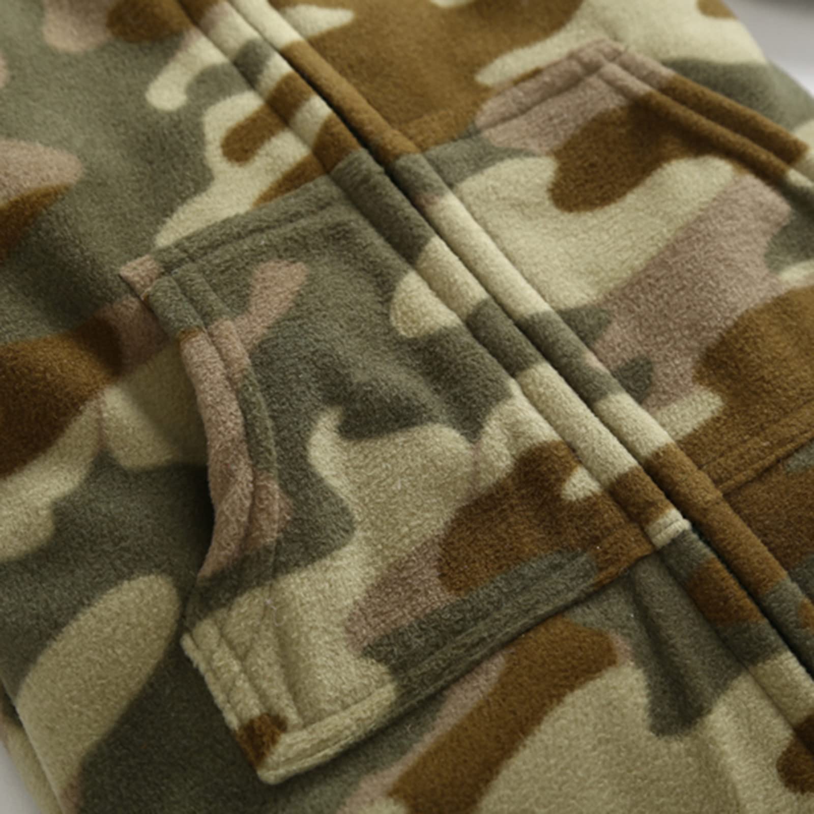 Baby Fleece Romper Camouflage Hoodie Jumpsuit - Warm Long Sleeve Infant Outfit for Boys & Girls (18-24 Months) - Perfect for Winter Playdates & Outdoor Adventures