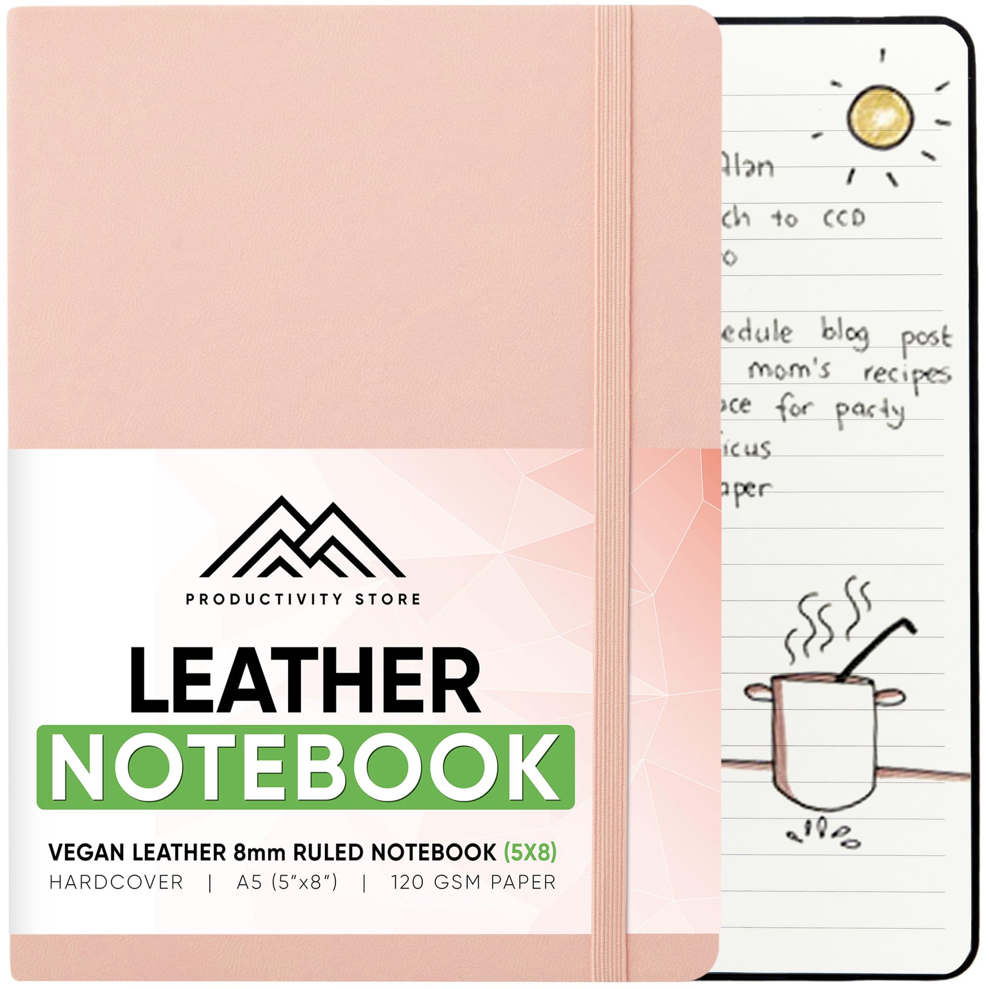 Premium Vegan Leather Notebook & Journal - A5 5