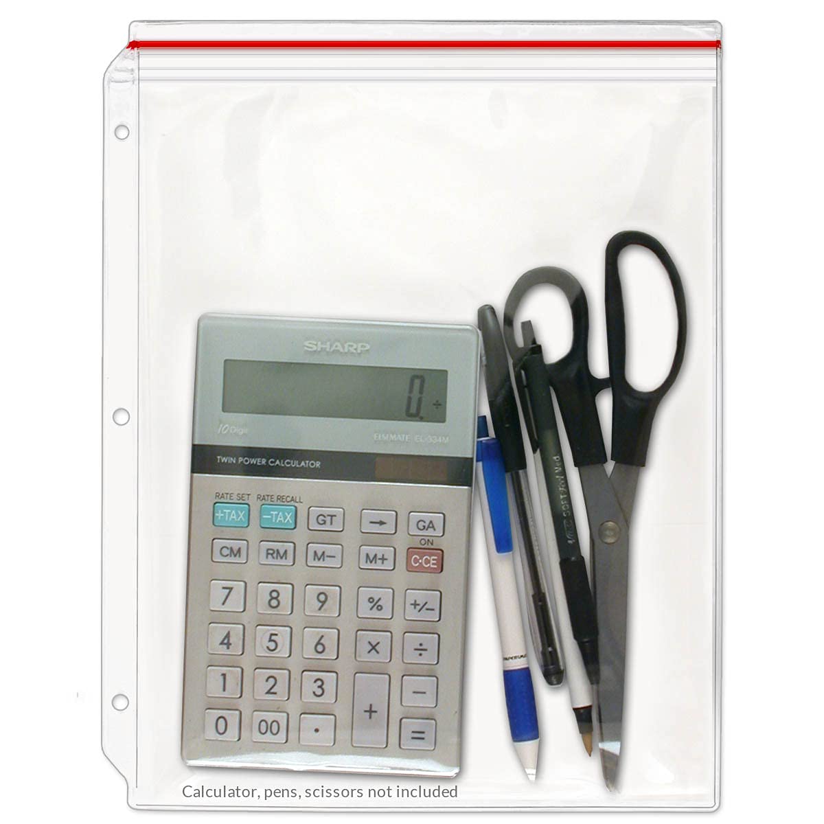 StoreSMART 100-Pack Vinyl Plastic Zipper Binder Supply Cases for 3-Ring Binders - Durable School & Office Organization Supplies - Perfect for Document Storage, Student Binders & Work Presentations