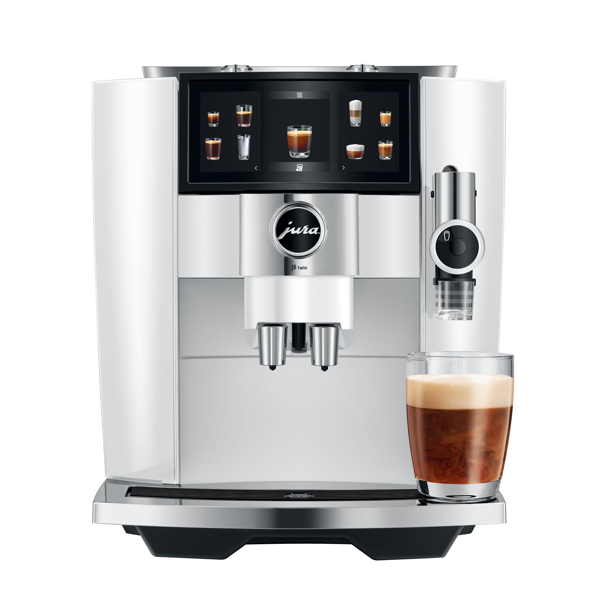 Jura J8 Twin Diamond White Automatic Coffee Machine - Premium Espresso & Coffee Maker for Home & Office - Perfect for Entertaining & Daily Brewing
