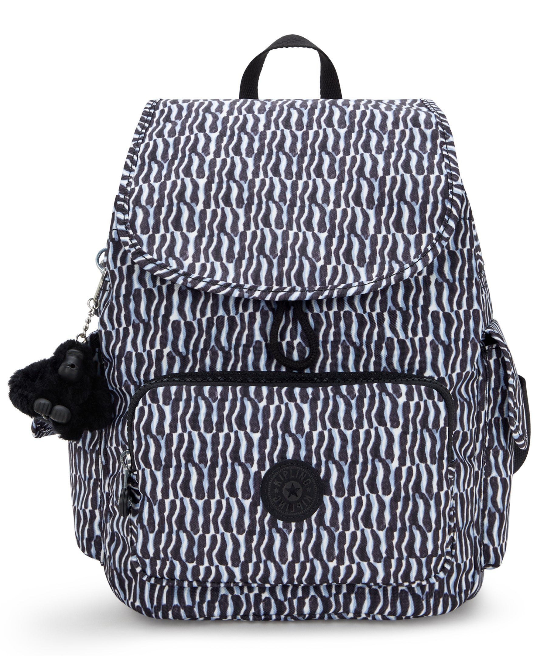 Kipling City Pack Small Printed Backpack - Lightweight Travel Daypack for Women & Teens - Perfect for School, Work, Vacation & Daily Use (Holiday Waves Design)