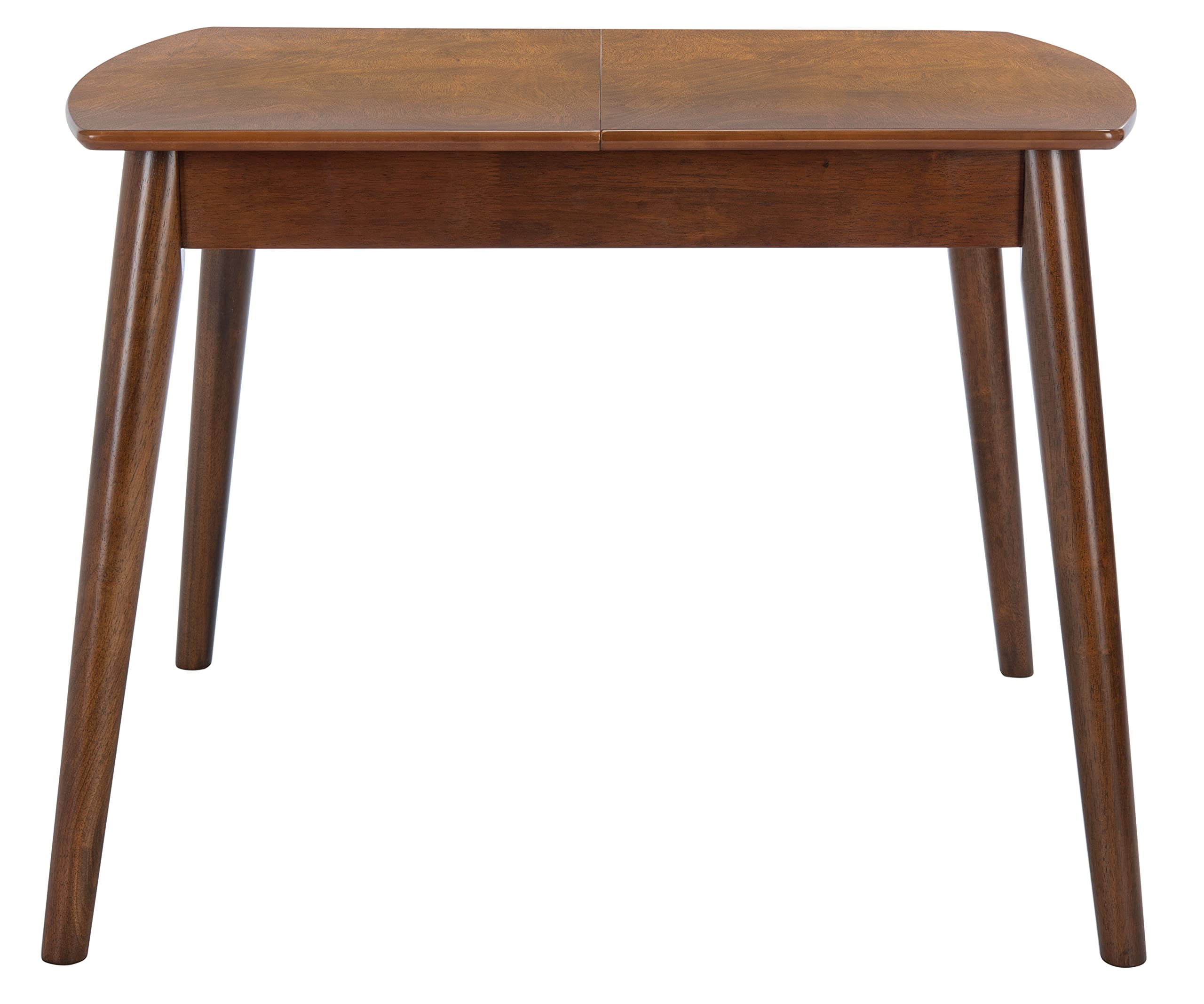 SAFAVIEH Home Collection Varda Walnut Manual Extension Dining Table - Expandable Wooden Table for Small Space Dining Rooms & Entertaining Guests