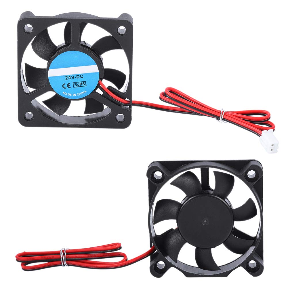 24V DC Brushless Blower Fan 50x50x10mm - 2 Pin 5010 Cooling Fan Replacement for 3D Printers | Perfect for DIY 3D Printing Projects & Accessory Upgrades