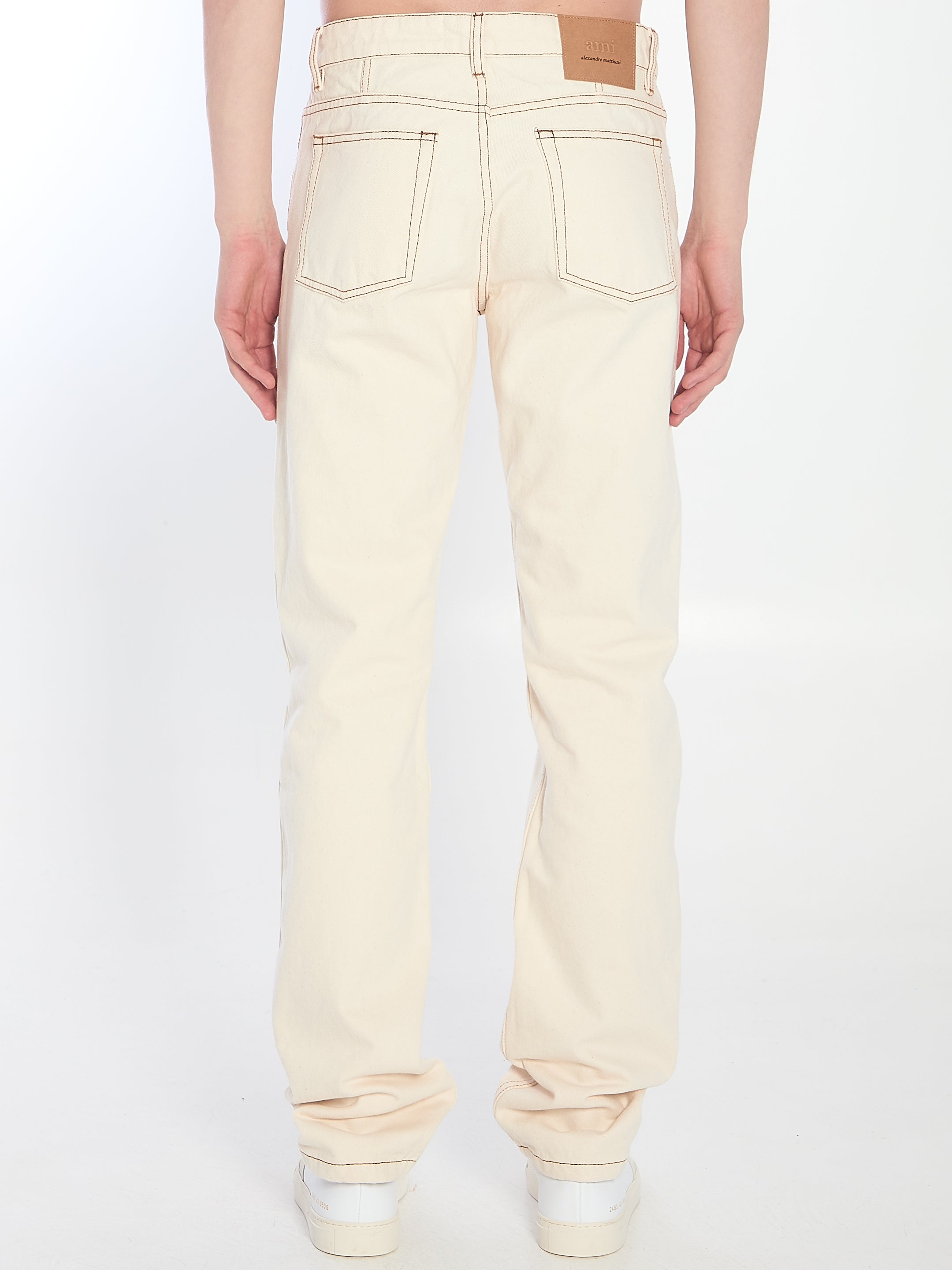 Ami Paris Classic Fit Jeans for Men - High-Quality Slim Stretch Denim Pants | Perfect for Casual Wear, Office & Date Night Outfits
