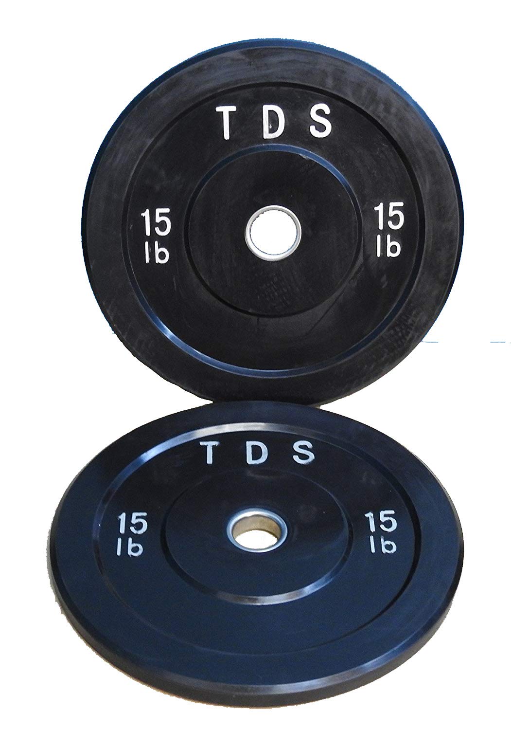 Premium Virgin Pure Rubber Bumper Plates (2-Pack) 15 lbs Each - Total 30 lbs - No Steel Plates - Ideal for CrossFit, Weightlifting & Home Gym Workouts - Durable Fitness Equipment for Strength Training & Olympic Lifting
