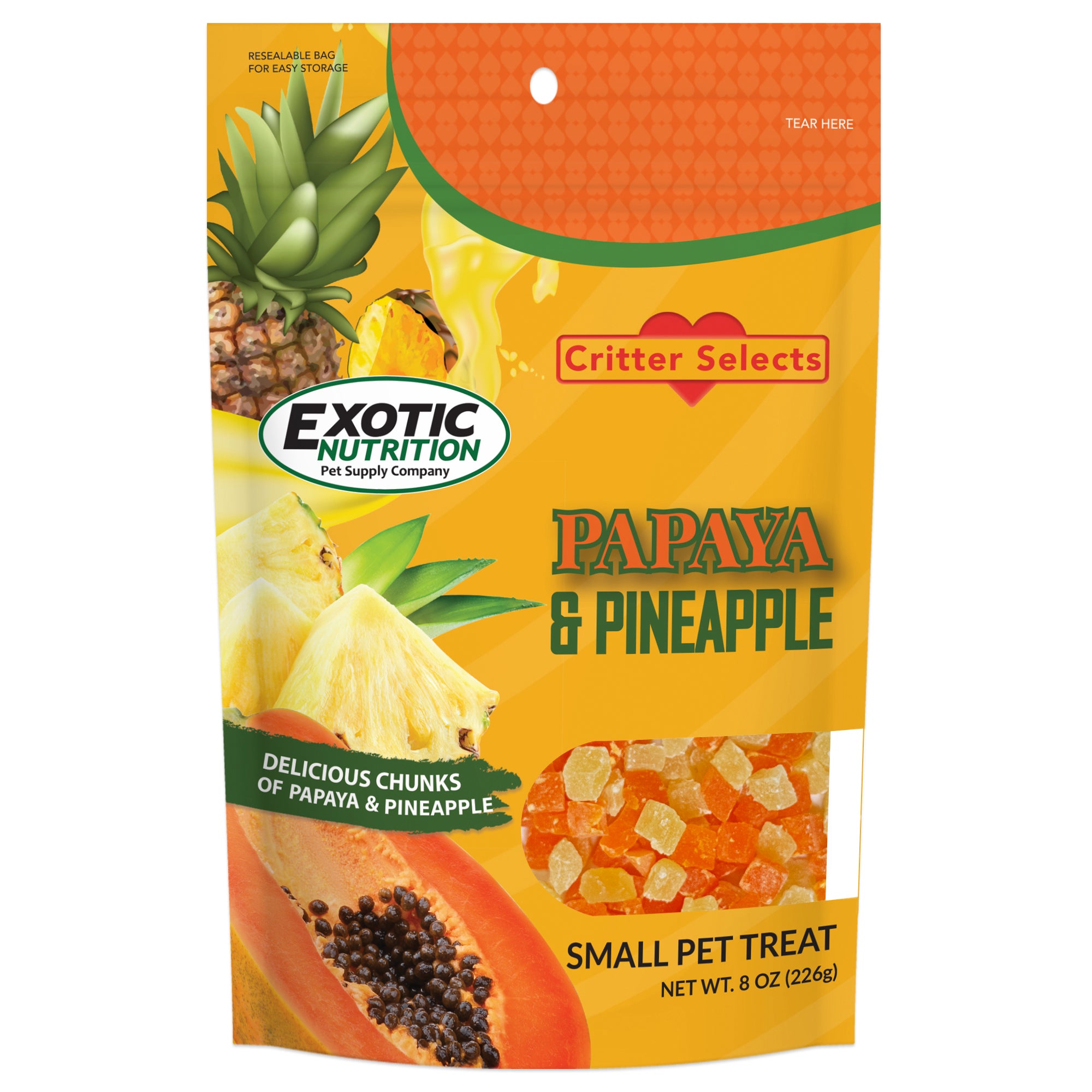 Organic Dried Papaya & Pineapple Snacks - Sweet & Chewy Tropical Fruit Treats for Kids & Adults - Perfect for Lunchboxes, Hiking, and Healthy On-the-Go Snacking