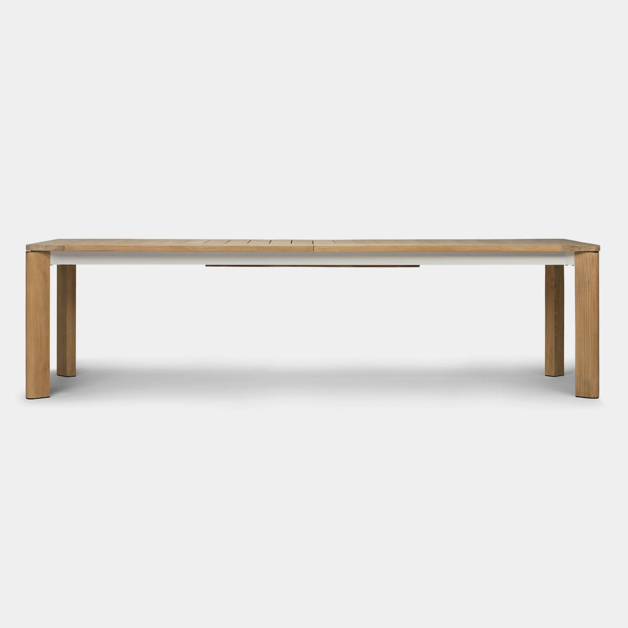 Byron Teak Extension Dining Table - Solid Wood Expandable Table for 6-10 People - Perfect for Family Gatherings & Dinner Parties