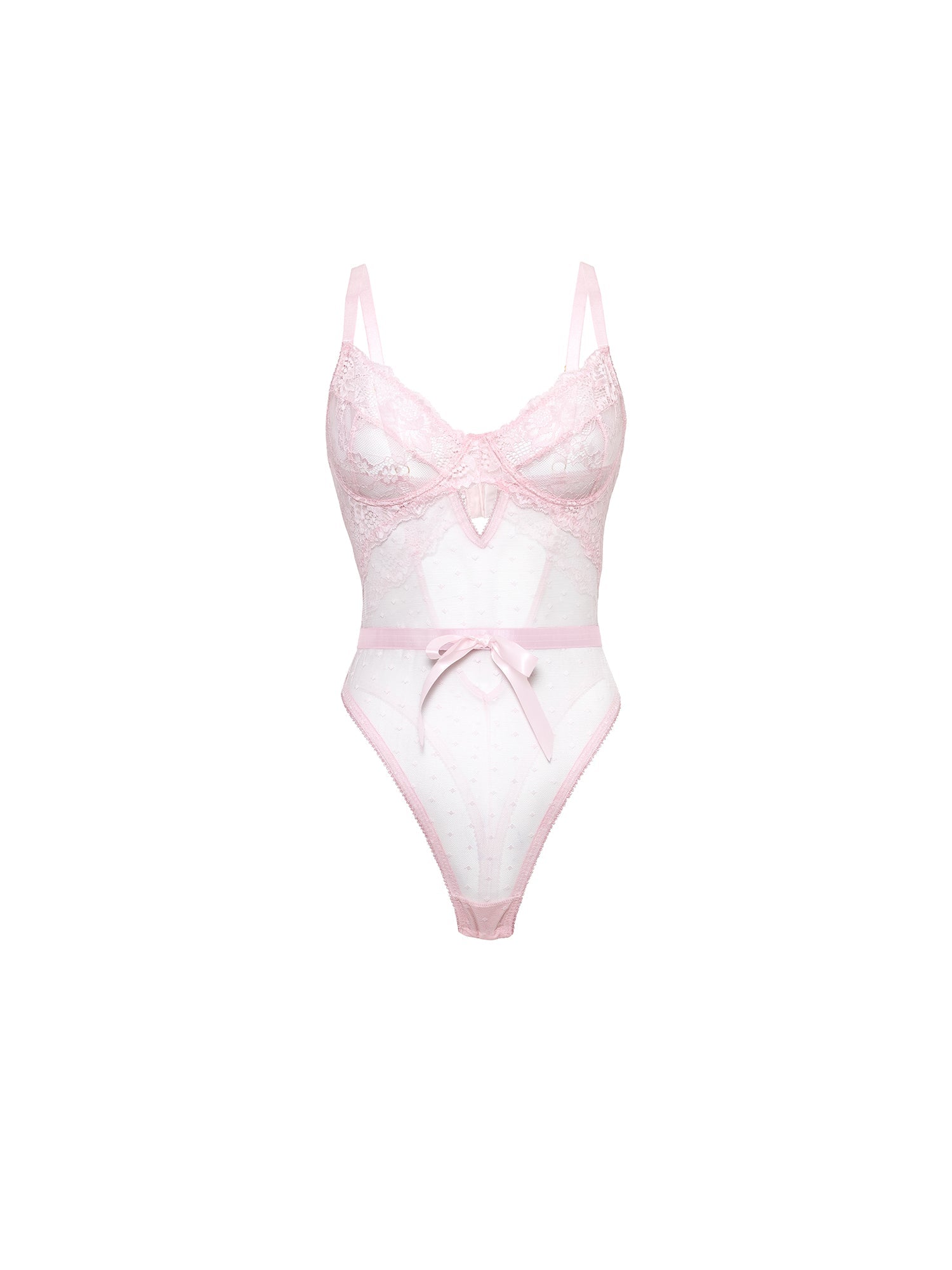 Josie Bow Lace Teddy - Sexy Lingerie for Women, Romantic Lace Bodysuit with Bow Accents, Perfect for Valentine's Day, Anniversary Gift or Bridal Shower