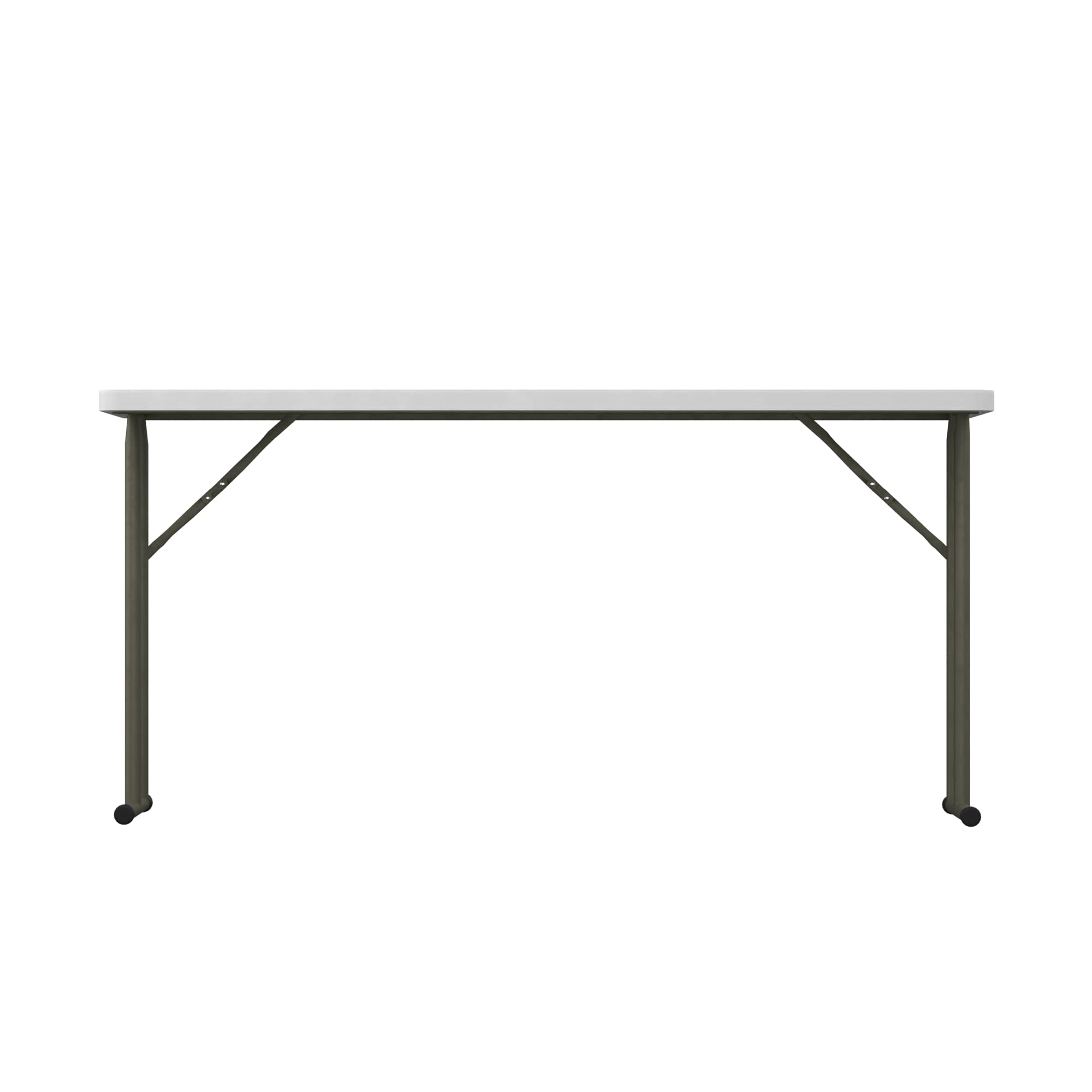 18x60 Inch Granite White Heavy Duty Blow Molded Plastic Folding Table - Perfect for Parties, Events, Camping & Outdoor Use