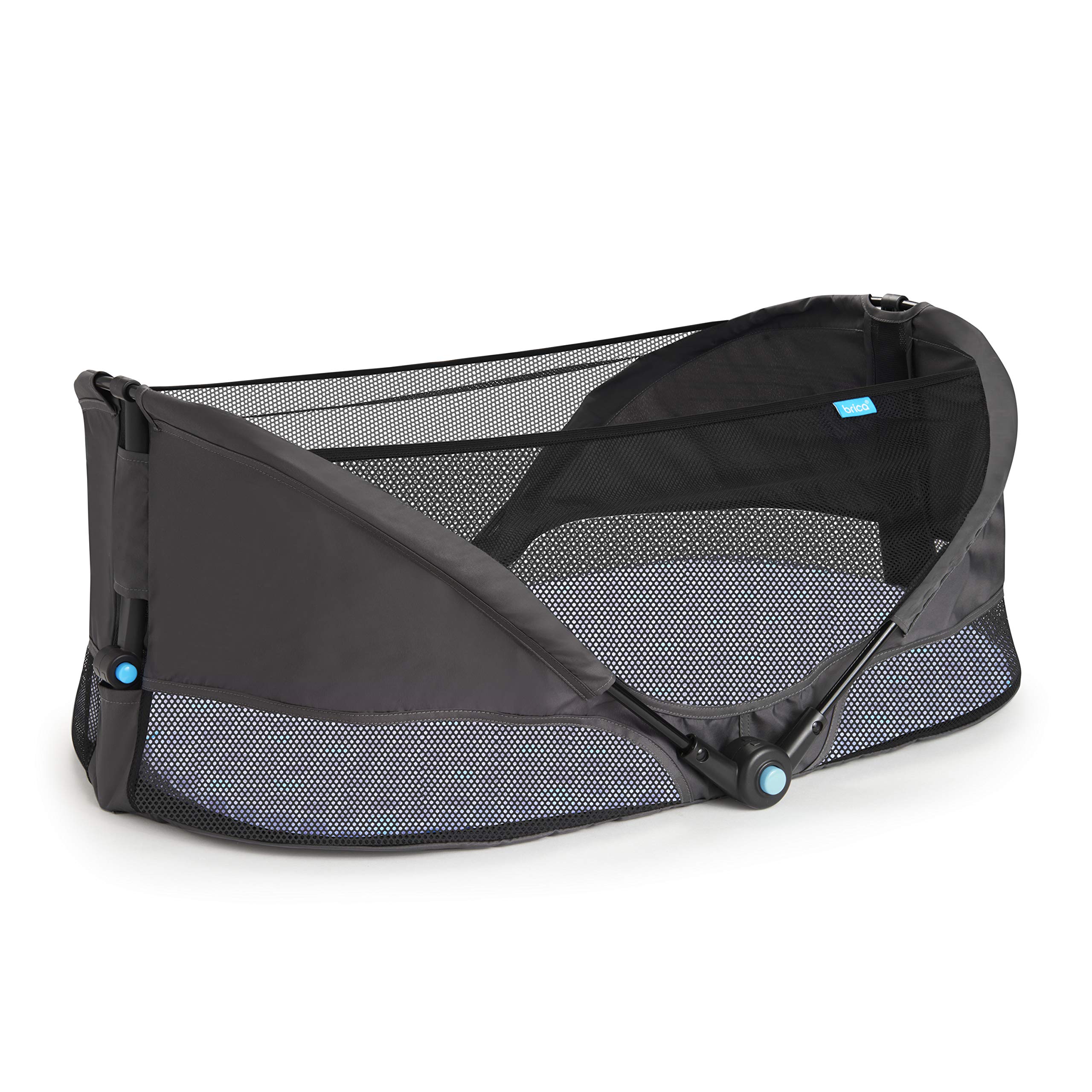 Munchkin Brica Baby Travel Pod - Portable Infant Sleeper for Car & Airplane Travel, Lightweight & Compact, Grey - Perfect for Road Trips, Flights & On-the-Go Napping