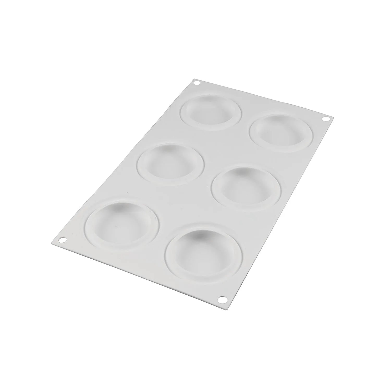 Silikomart Decor Round 50 Silicone Mold - 6 Piece Baking Set for Cakes, Cupcakes & Desserts | Perfect for Home Baking, Party Treats & Professional Pastry Chefs