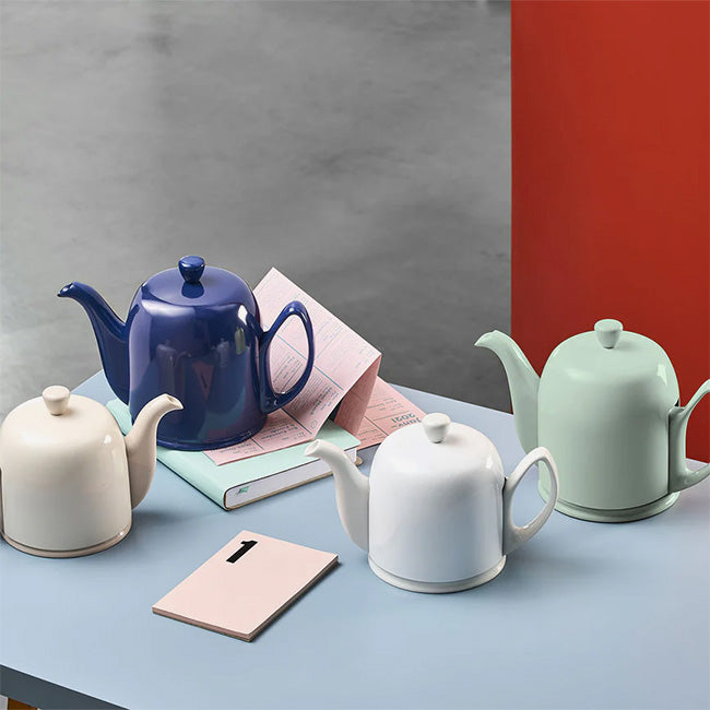 Guy Degrenne Salam Monochrome Tea Pot - Elegant Ceramic Teapot for Loose Leaf & Herbal Tea - Perfect for Afternoon Tea, Gifts & Home Decor