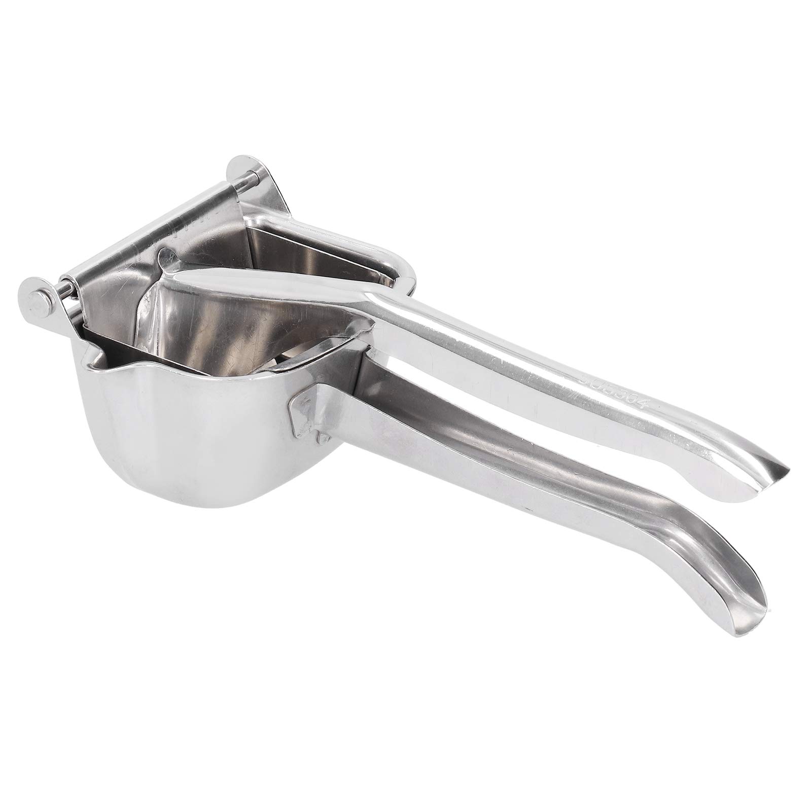 Premium Manual Fruit Juicer - Heavy Duty 304 Stainless Steel Hand Press Citrus Juicer for Lemon, Orange & Lime - Silent Operation, Easy Squeezing (4.3 x 9.1 Inch) - Perfect for Fresh Juice, Cocktails & Healthy Drinks at Home, Bar or Restaurant