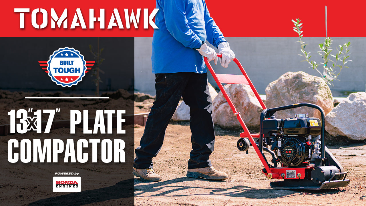 2 HP Electric Vibratory Plate Compactor Tamper - Heavy Duty Soil & Gravel Compaction Machine for Landscaping, Driveway & Construction Projects