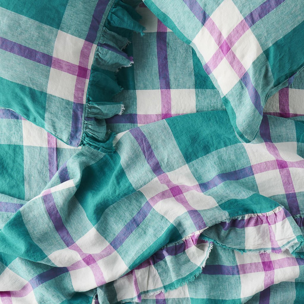 100% Linen Fitted Sheet - Queen Size Jelly Bean Color - Soft & Breathable Bedding for Hot Sleepers - Perfect for Summer Nights & Allergy Relief