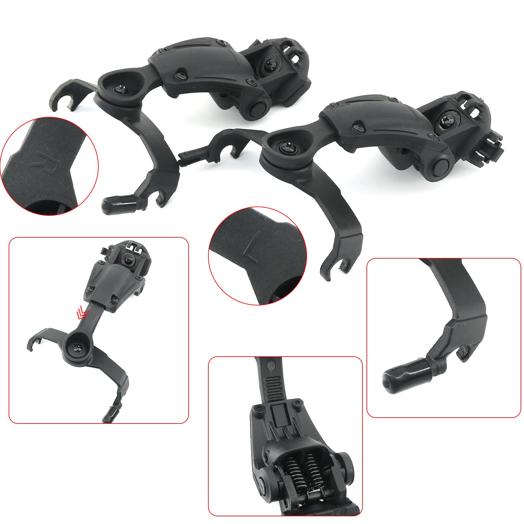 Tactical Headset with U94 PTT - Detachable Headband & Rail Adapter for ARC, Mlok & Team Wendy Rail | Military & Airsoft Sports Headphones | Coyote Brown | Perfect for Combat Training & Outdoor Adventures