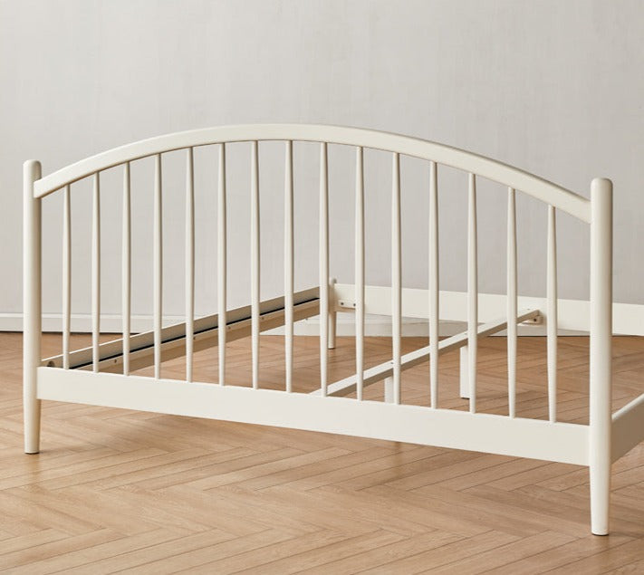 Solid Wood Bed Frame - Beech or Poplar - Queen/King Size - Modern & Sturdy Design for Bedroom, Guest Room, or Dorm - Free Shipping & Easy Assembly