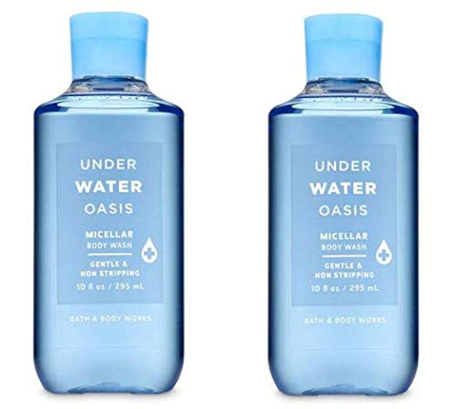 Bath and Body Works Underwater Oasis Micellar Body Wash Gel - 10 Ounce (Set of 2) | Hydrating & Refreshing Shower Gel for Dry Skin | Perfect for Daily Use, Spa Days & Gift Giving