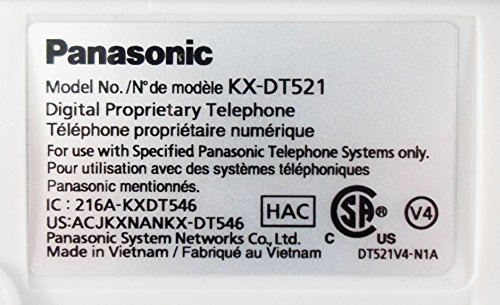 Panasonic KX-DT521 8-Button Business Phone with Backlit LCD Display & Full-Duplex Speakerphone - White | Ideal for Office, Call Center & Home Business Communication