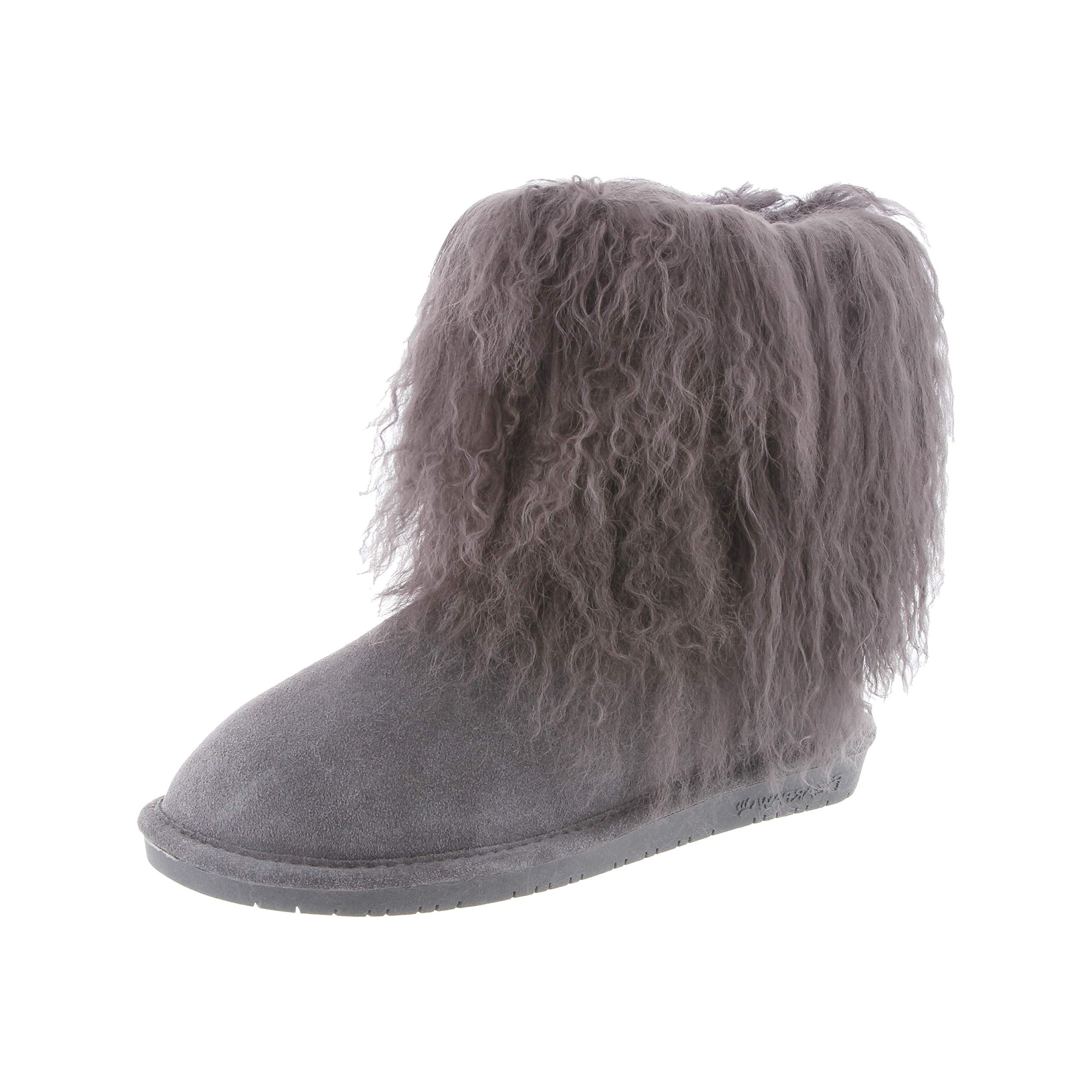 BEARPAW Women's Suede Slip-On Winter Boots - Cozy & Comfortable for Cold Weather - Available in Multiple Colors & Sizes - Perfect for Casual Outings, Snow Days & Outdoor Activities