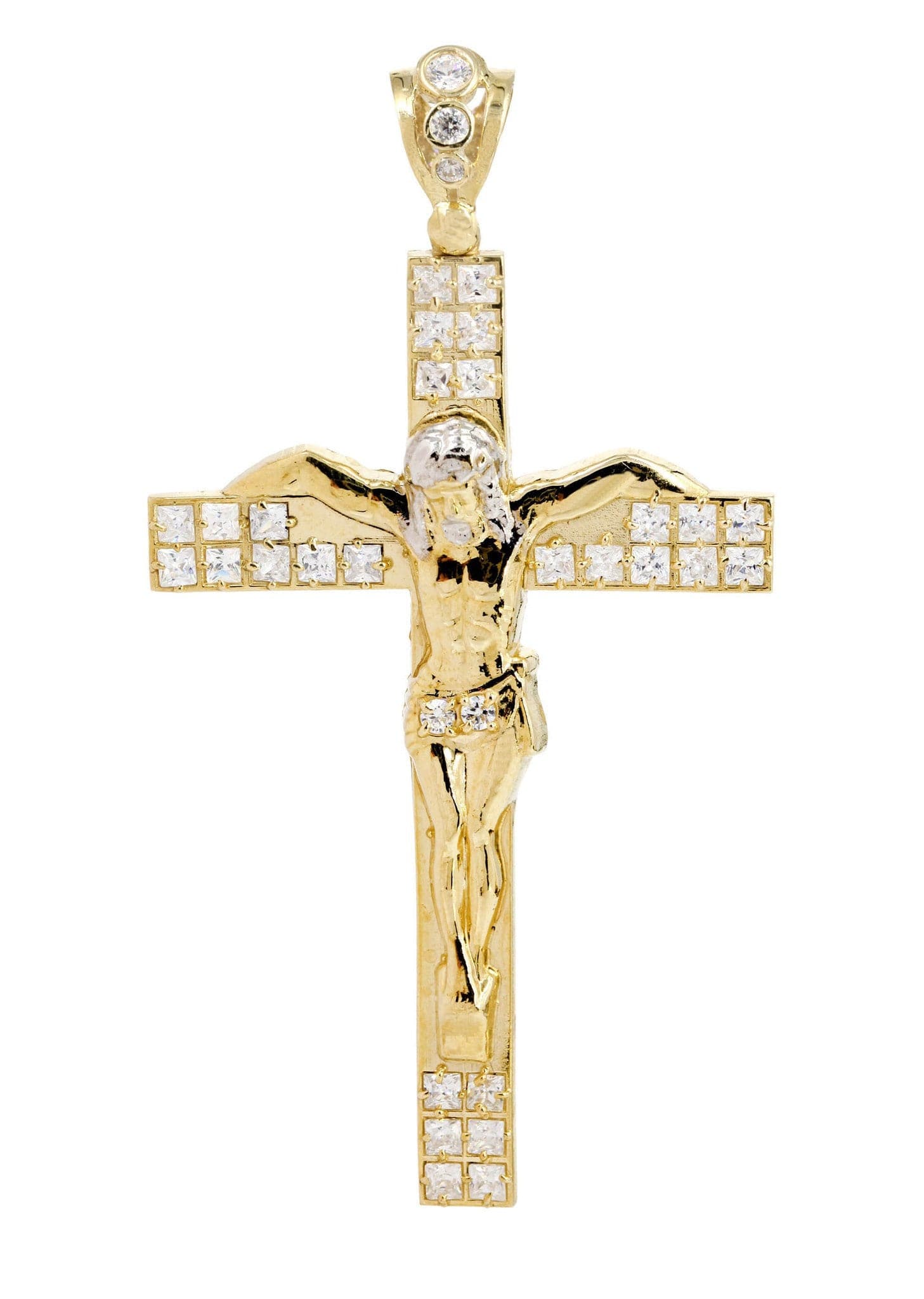 10K Gold Cross Pendant for Women & Men - 11.2 Grams Religious Jewelry Gift for Baptism, First Communion & Everyday Wear