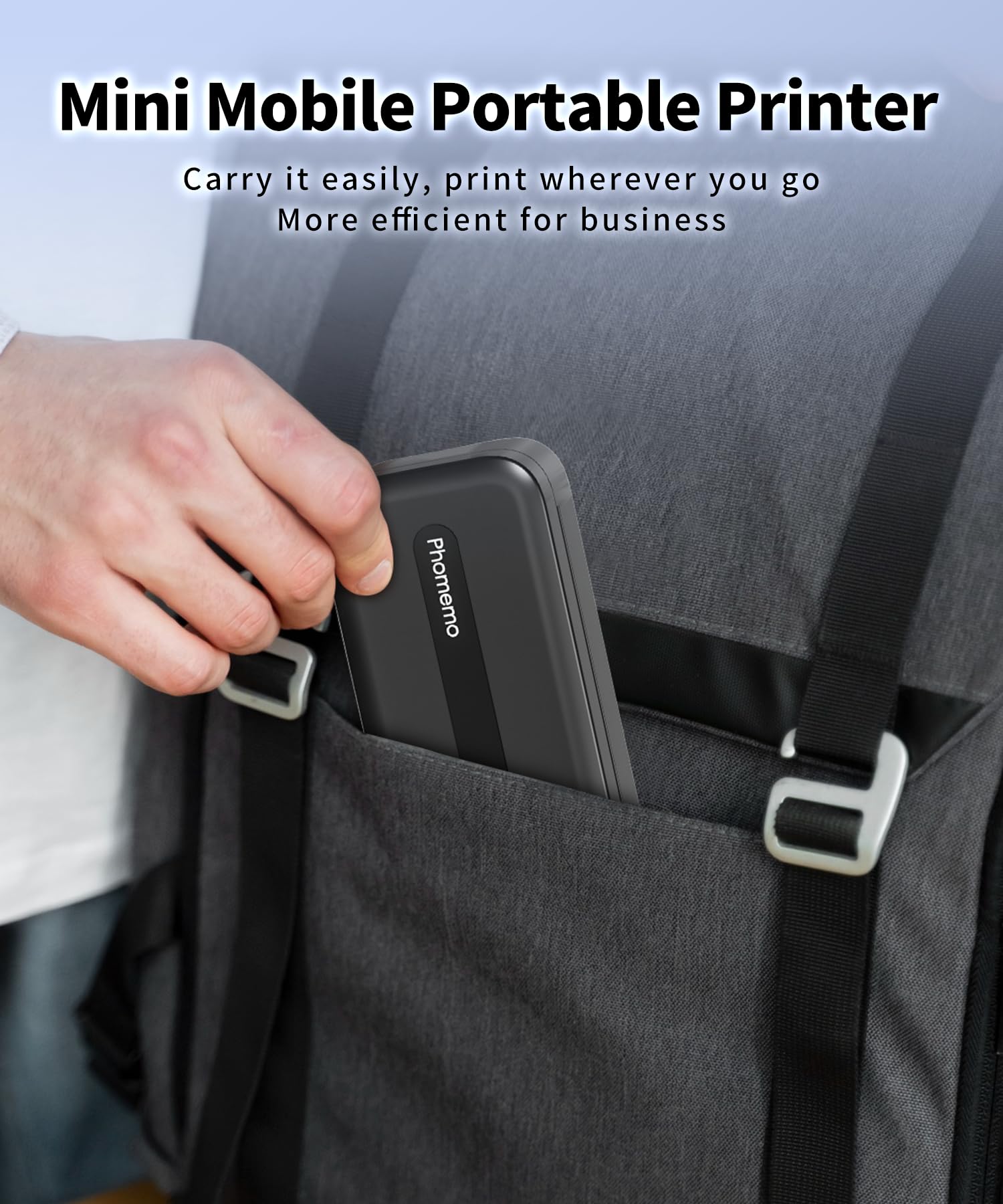 Phomemo M832 Wireless Portable Thermal Printer - Bluetooth Compatible with Phone & Laptop for Travel, Home, Office | Print Multi-Size Labels & Photos On-The-Go | Perfect for Travel Journals, Shipping Labels & Instant Photo Printing
