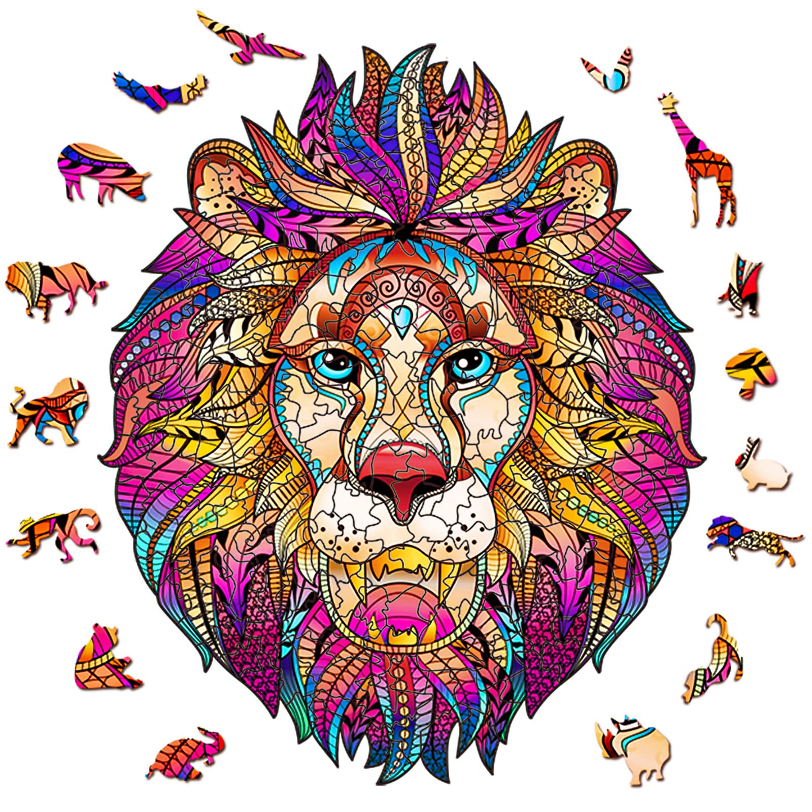 OSDUE 3D Wooden Animal Puzzle for Adults & Kids 8+ | 36-Piece Wood Jigsaw Puzzle with Gift Box | Family Board Game, Home Decor, Birthday Gift for Boys & Girls | Perfect for Stress Relief & Family Bonding