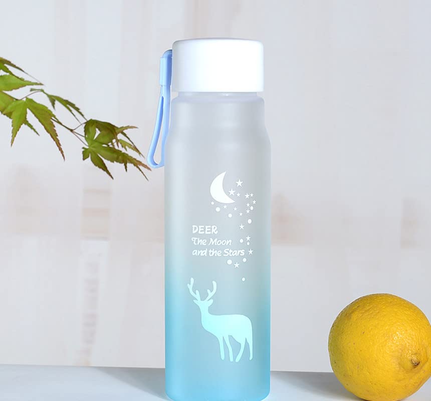 500ml/560ml Leak Proof Water Bottle for Women - BPA Free Plastic Sports Drink Bottle for Outdoor, Travel, Gym & Hiking - Portable & Durable (Blue, 560ml) - Stay Hydrated Anywhere