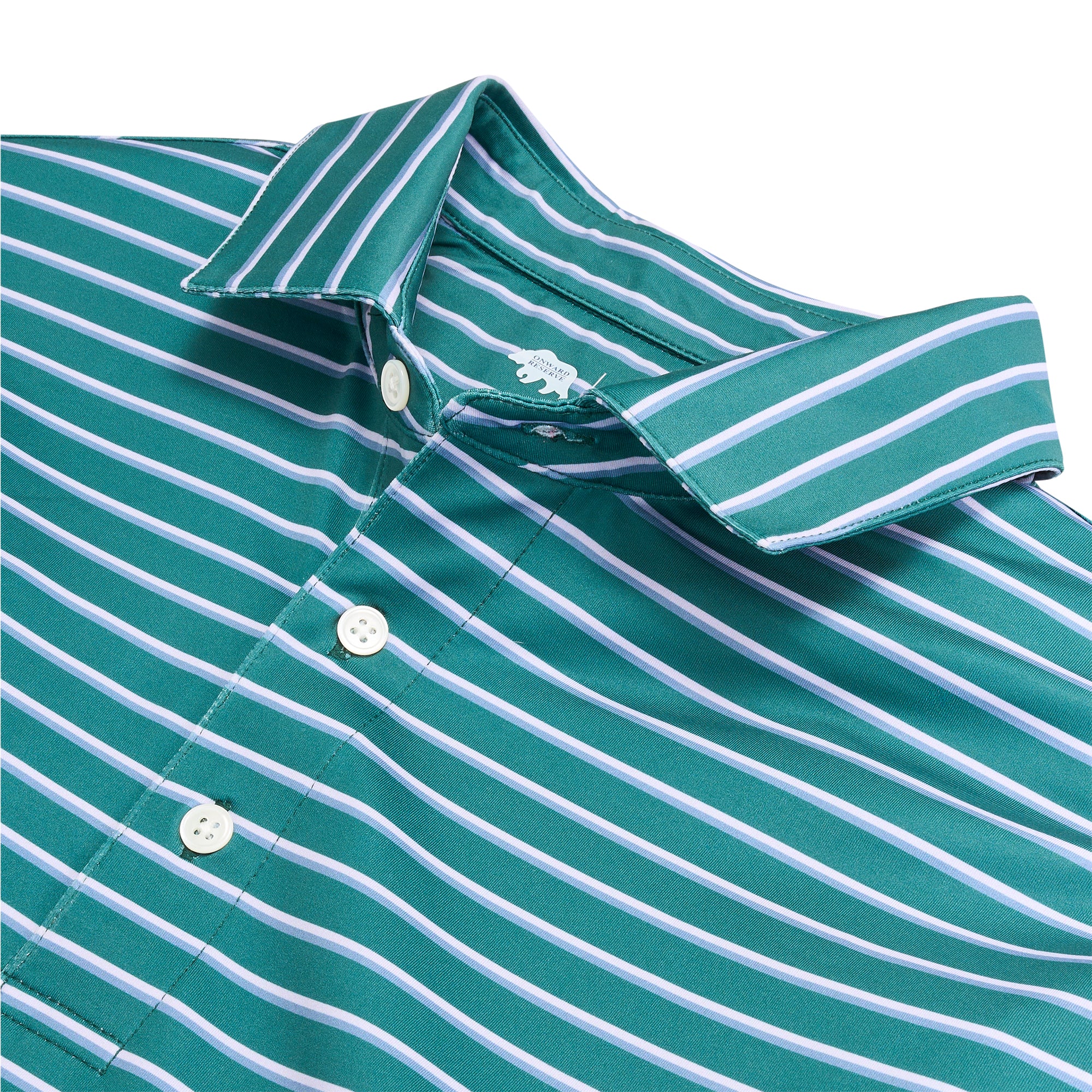 Fairway Stripe Performance Polo Shirt for Men - Breathable Golf & Casual Wear - Perfect for Golf Courses, Office & Weekend Outings