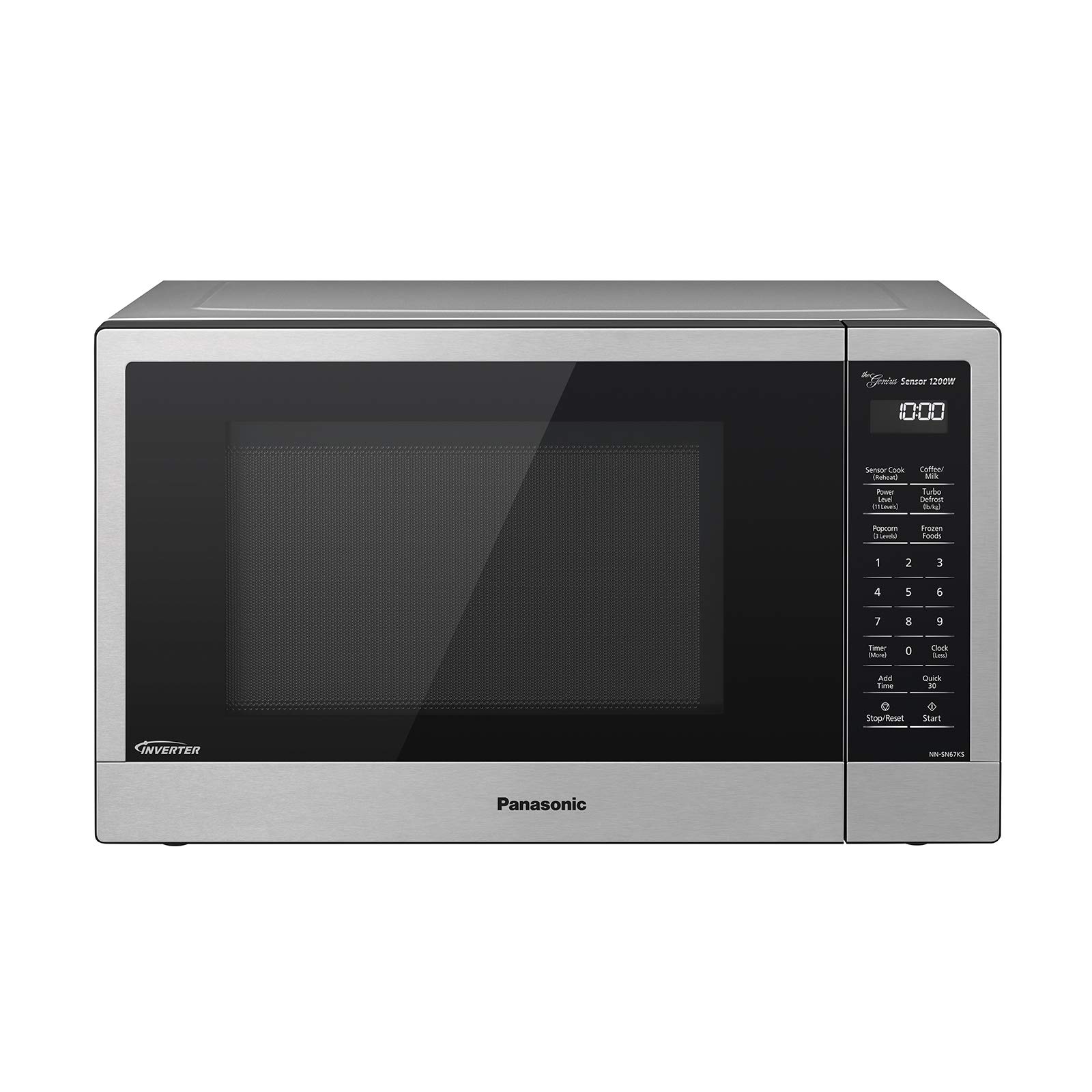 Panasonic NN-SN67K 1.2 cu.ft Stainless Steel Countertop Microwave Oven - Perfect for Small Kitchens, Dorms & Office Break Rooms